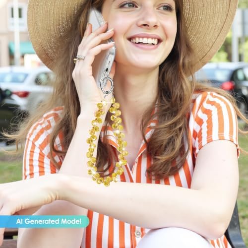 TENOC Beaded Phone Wrist Strap, Marigold - Image 5