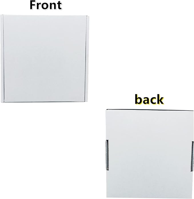 6x6x2 inch Small White Mailers Boxes Recyclable Corrugated Gift Box - Image 6