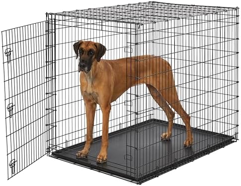Solutions by Midwest 54-Inch Single Door Crate, Giant Breed Dogs, 100+ lbs by MidWestHomesForPets