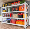 SISESOL 5000LBS Heavy Duty Garage Shelving Units,60" Wide & Deep Storage Shelves,White Metal Garage Shelves,Large Storage Rack,Steel Shelf,Industrial Shelving for Shop,Warehouse,60" W x 24" D x 70" H by SISESOL