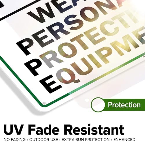 Think Safety First Wear Personal Protective Equipment Sign, 10"x14" - Image 4
