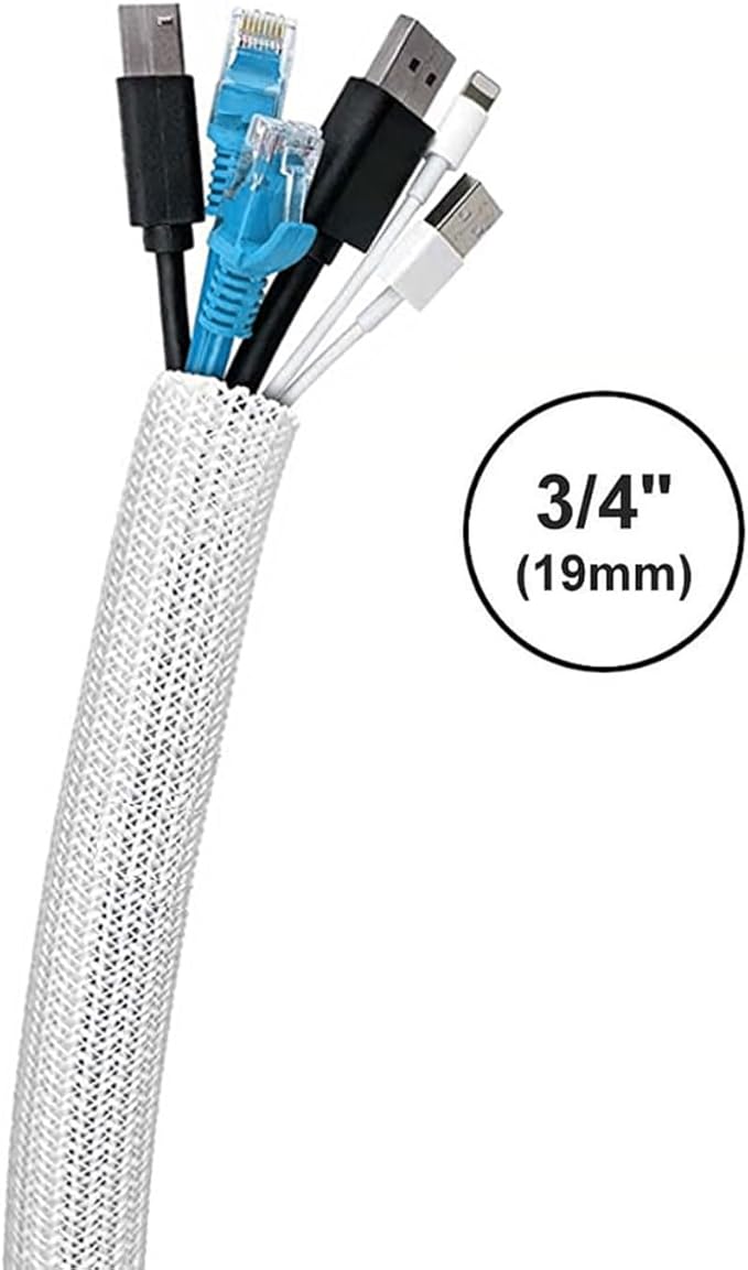 3/4"-50ft Extra-Long Braided Cable Sleeve Protector - Image 8