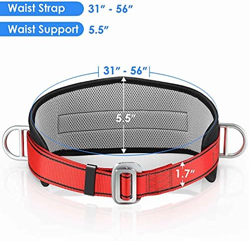 Hunting Safety Belt with Adjustable Lanyard, Safety Climbing Belt with Waist Pad and 2 D Rings, Safety Belt Kit Personal Portable Protective Equipment - Image 5