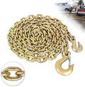 TKK G80 Transport Binder Chain, 3/8 Inch x 8 Foot Logging Tow Chain with Grab and Sling Hooks, 7,100 lbs Safe Working Load, Heavy Duty for Transporting, Towing and Tie-Down by TKK