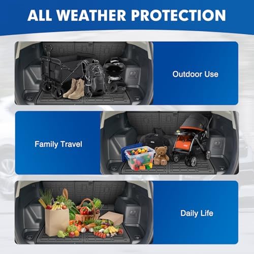Mixsuper Cargo Liner for Toyota 4Runner 2010-2024 5 Seater (No 3rd Seat or No Sliding Cargo Deck), All Weather Cargo Mat Backrest Mat TPE Back Seat Cover Protector for 4Runner Accessories - Image 6