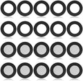 20 Pcs Shower Head Filter Gasket Shower Head Screen Filter Gasket Rubber Washer Stainless Steel Seal O Ring Hose Net Creates A Seal to Prevent Leakage for 1/2" Fixed/Handheld Showers Heads by Unknown