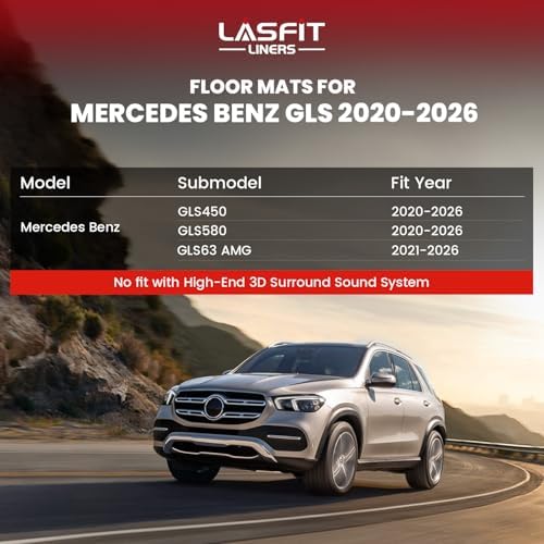 LASFIT Cargo Mat & Backrest Mat (3 Pieces) for Mercedes Benz GLS 2020-2026 - Image 2