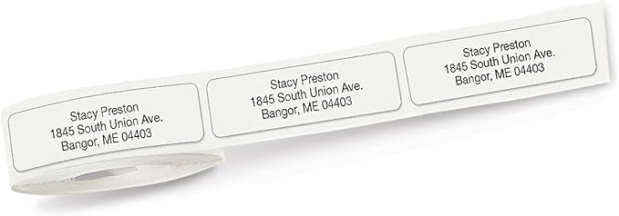 Personalized Return Address Labels, Roll of 125 Transparent Clear Self-Adhesive - Image 5