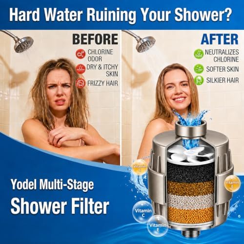 Yodel Shower Water Filter for Hard Water with 6 Replacement Cartridges - Image 2