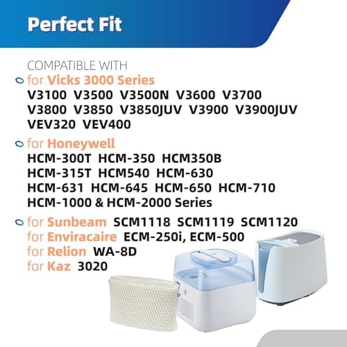 WF2 Humidifier Filter Replacement for Vicks Kaz Humidifier, 2 Pack - Image 2