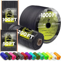 Paracord Rope 550 lb 4mm – Parachute Cord – Utility Camping Rope by TECEUM