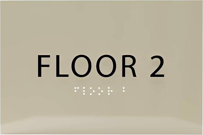 6" X4" Floor 2 Sign by ADACentralSigns