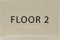 6" X4" Floor 2 Sign by ADACentralSigns