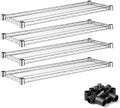 NSF Chrome Wire Shelving 12"x36" (4-Pack) Heavy Duty Metal Replacement Shelves for Rack by Zedfire