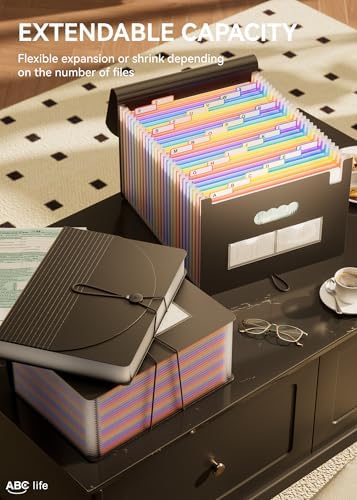 ABC life 26 Pockets Accordion File Organizer, Expanding File Folders - Image 4