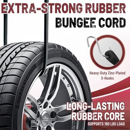 Bungee Cords with Hooks, 10 Pack, 21", EPDM Rubber - Image 5