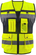 Safety Vest High Visibility Reflective Construction Vest by OPLERAI