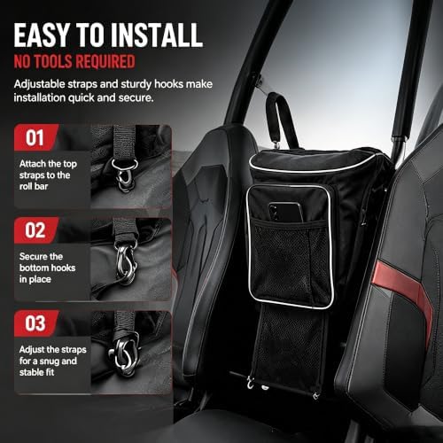 UTV Center Console Storage Bag for Kubota RTV-X900 Worksite 2013-2021 - Image 6
