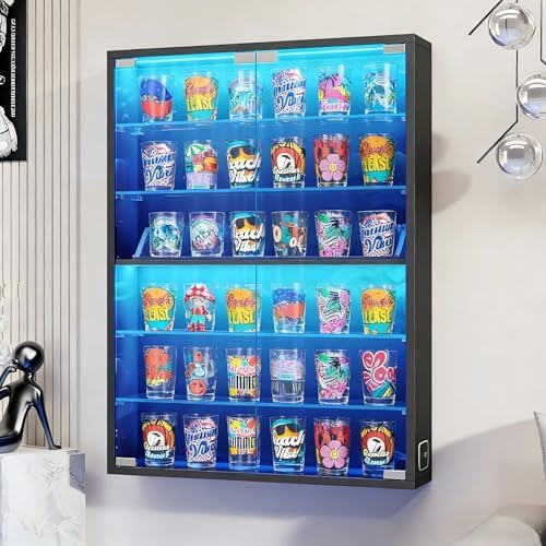 Wall Display Case with Glass Doors, Sports Card Display Case - Image 3
