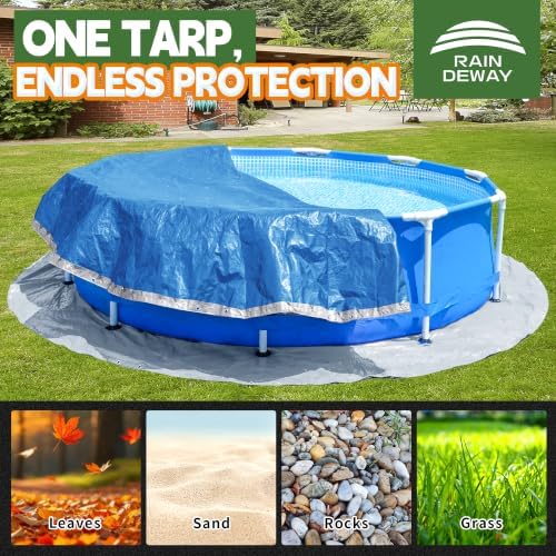 RAINDEWAY 8 Feet Round Tarp Small Waterproof Multipurpose Circle Tarps - Image 2