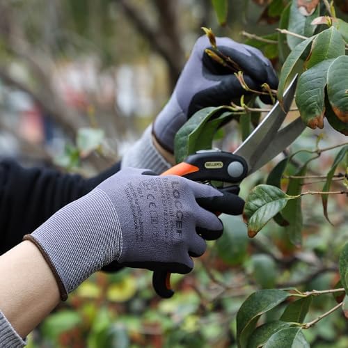LOCCEF Safety Work Gloves MicroFoam Nitrile Coated-12 Pairs,Seamless Knit Nylon Gloves,Home Improvement,Micro-Foam Gloves - Image 6