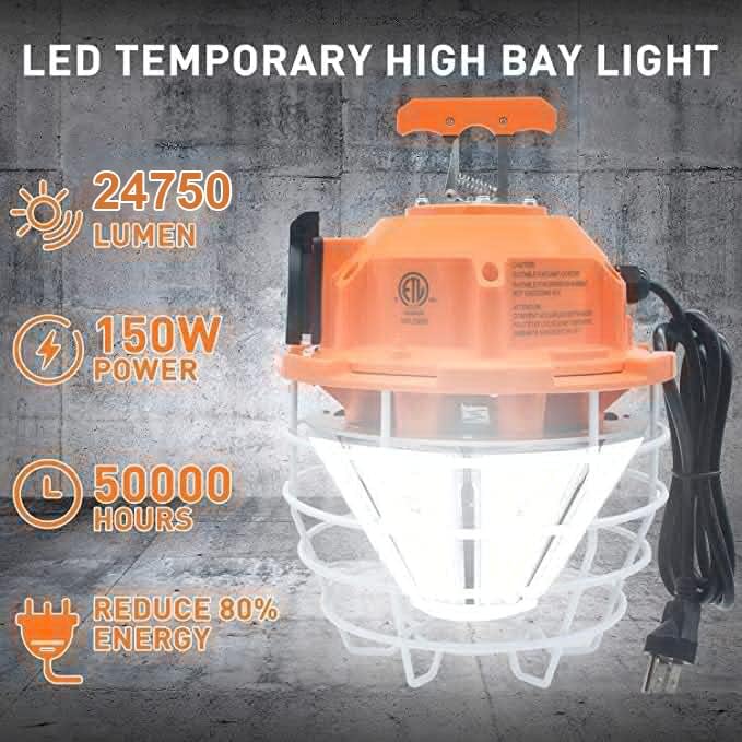NS 150W LED Temporary Work Light, 24750LM Linkable Daylight White 5, 000K - Image 3