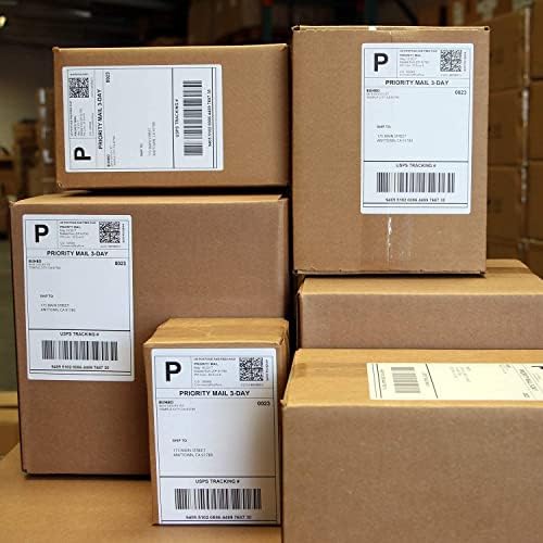 LabelMore 8.5 x 11 Full Sheet Sticker Label for Laser & Inkjet Printers, 10000 mailing Shipping Labels, White - Image 5