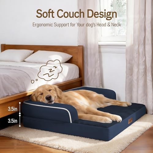Comfort Expression Waterproof XXL Dog Bed with Bolster for Extra Large Dogs - Image 3