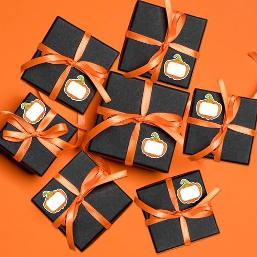 200 PCS Pumpkin Name Tags Stickers Gift Labels Tag, Thanksgiving Fall Gifts Tags Stickers Name Labels for Thanksgiving Fall Autumn Gifts Packaging Organizing Holiday Supplies, 3 in - Image 5