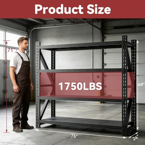 SAWJEC 7000LBS Garage Shelving Heavy Duty Metal Storage Shelves - Image 2
