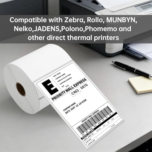 HUOJI 2 Rolls 4x6 Thermal Shipping Labels, 250 per Roll, Commercial Grade - Image 5