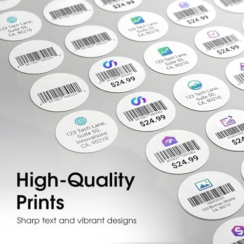0.75" Circle Labels for Laser & Inkjet, Spartan Industrial Template C001 - Image 6