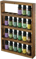 MyGift Dark Wood Essential Oil Holder Rack, 24 Bottle Wall Display Shelf by MyGiftHome