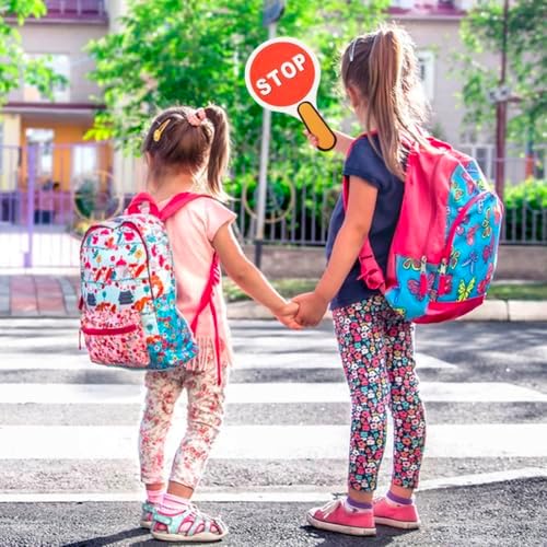 12 Pcs Stop and Go Signs Double Sided Handheld Sign Red Green Light Sign Waterproof Crossing Guard Road Signs for Kids Teaching Traffic Safety, 9.84 x 5.91 Inch(Round) - Image 5
