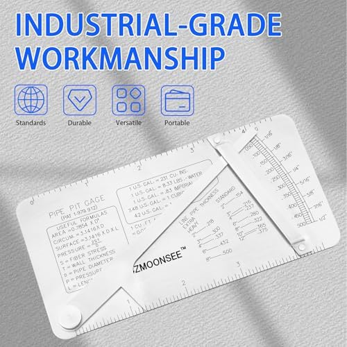 Pipe Pit GAGE Stainless Steel Measuring Gauge Pipeline Mine Welding Inspection Ruler Weld Inspection Ruler - Image 4