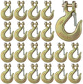 10 Pack 5/16" Clevis Slip Hook with Safety Latch Grade 70 Forged Steel by WENHUALI