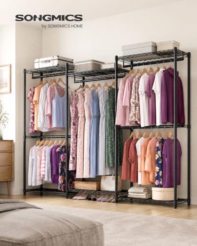 SONGMICS Closet Organizers and Storage, Clothes Rack with Shelves - Image 2