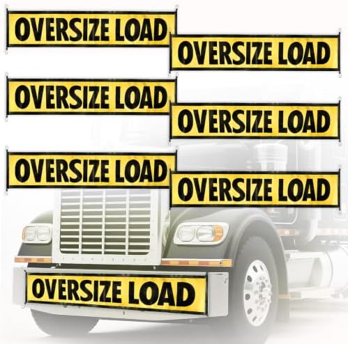 6 Pcs 18 x 84 Inch Mesh Oversize Load Signs Banners for Trucks and Trailers by Unknown