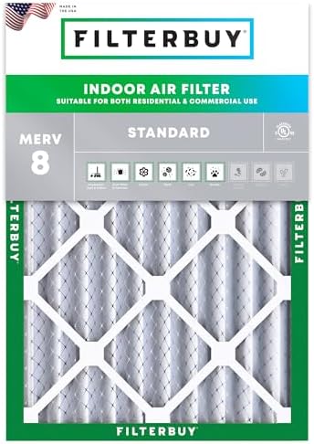 Filterbuy 18x20x4 Air Filter MERV 8 Dust & Allergy Defense (1-Pack) by Filterbuy