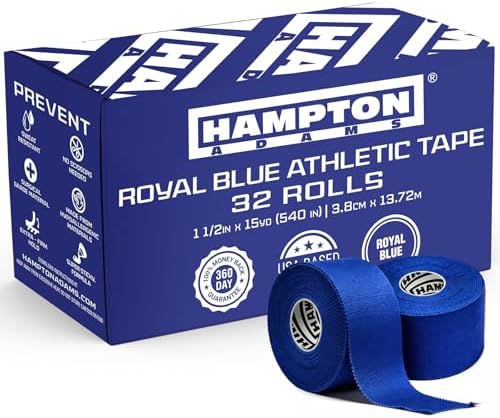Hampton Adams Athletic Tape Multi Pack, Sports Medical Grade, Easy Tear by Hampton+Adams