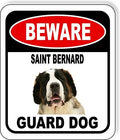 BEWARE SAINT BERNARD GUARD DOG Aluminum Composite Outdoor Sign 8.5" x10" Metal Security Notice for Yard, Fence, Porch, Property, and Business – No Trespassing, Warning, Attack Dogs, Protection by WorkHouseSigns
