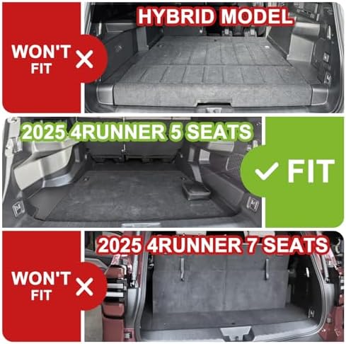 TripleAliners Trunk &Seatback Mat for 2025 2026 4Runner, 5-Seat, Non-Hybrid - Image 3