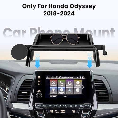 Magnetic Car Phone Holder W/Center Console Organizer-Compatible with Honda Odyssey 2018-2024 Accessories Screen Fixed Clip,360°Rotation Phones mount Stand Compatible with MagSafe,(Not Fit 5 inch ) - Image 2