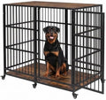 BOLDBONE 54'' Dog Crate Furniture,Dog Kennel Indoor for Large/Giant Dogs | Dog Kennel Furniture Wooden Dog Cage Heavy Duty Dog Crate Decorative Pet House End Side Table TV Stand Black Brown by BOLDBONE