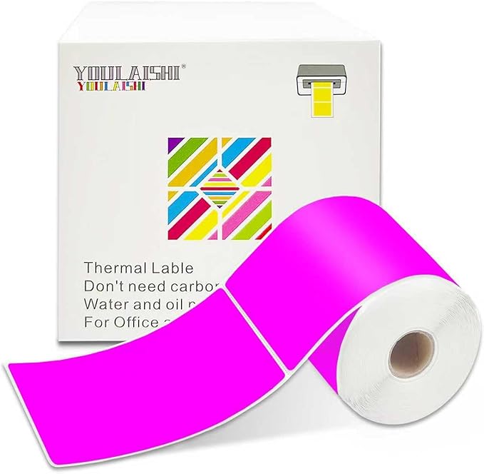 3 X 5 Inch Printable Waterproof Rectangle Color Coding Labels, 300 Per Roll by YOULAISHI