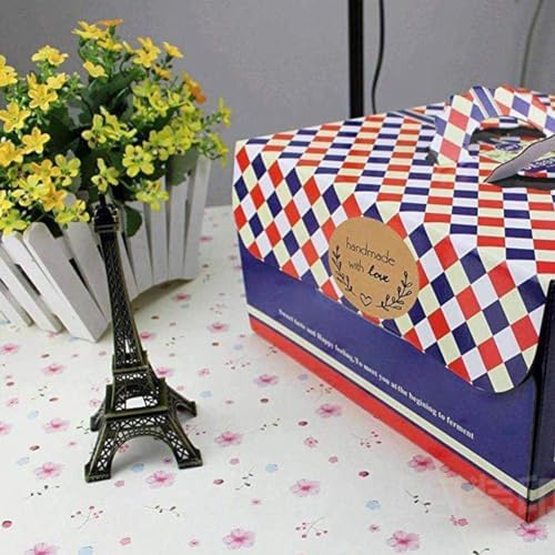 1.5 Inch Handmade with Love Stickers,500Pcs Thank You with Love Heart Sticker Baked Stickers Paper Lables Tags for Baking Packaging,Homemade Gift,Envelope Seals,Party Gift Wrap Bag (Brown03) - Image 7