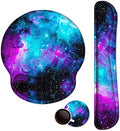 Mouse Pad Keyboard Wrist Rest, Gel Non Slip Rubber Wrist Support Rest Mouse Pad for Home Office, Computer, Laptop, Typist, Gamer, Soft Cushion Mousepad with Memory Foam Ergonomic Nebula Galaxy by ToLuLu