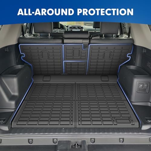 Mixsuper Cargo Liner for Toyota 4Runner 2010-2024 5 Seater (No 3rd Seat or No Sliding Cargo Deck), All Weather Cargo Mat Backrest Mat TPE Back Seat Cover Protector for 4Runner Accessories - Image 4