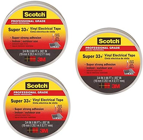 3M Scotch Super 33+ Vinyl Electrical Tape, .75-Inch by 66-Feet by Unknown