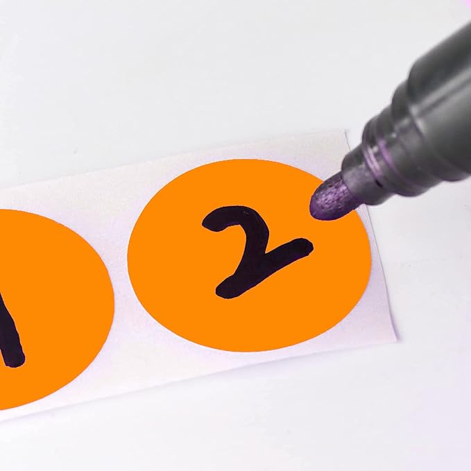 SHYGO® 1“ Orange Circle Dot Stickers Color Coding Labels - Image 3